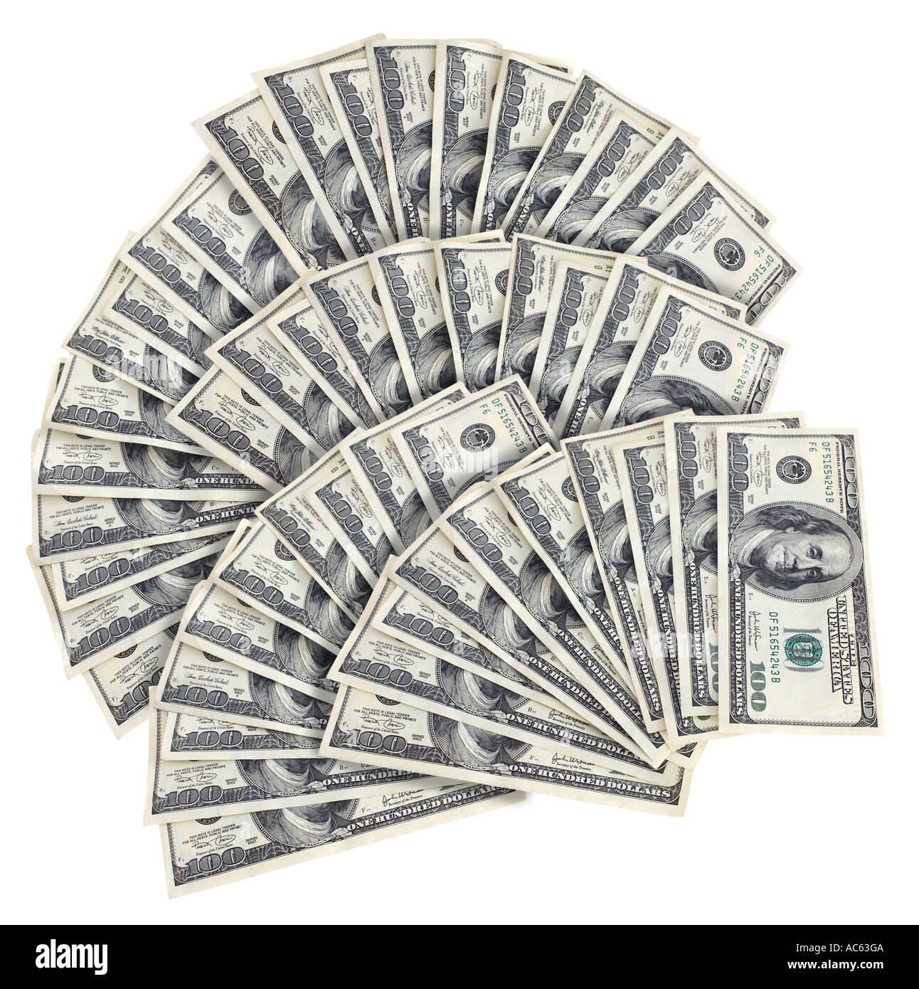 100 dollar bills Banque D'Images
