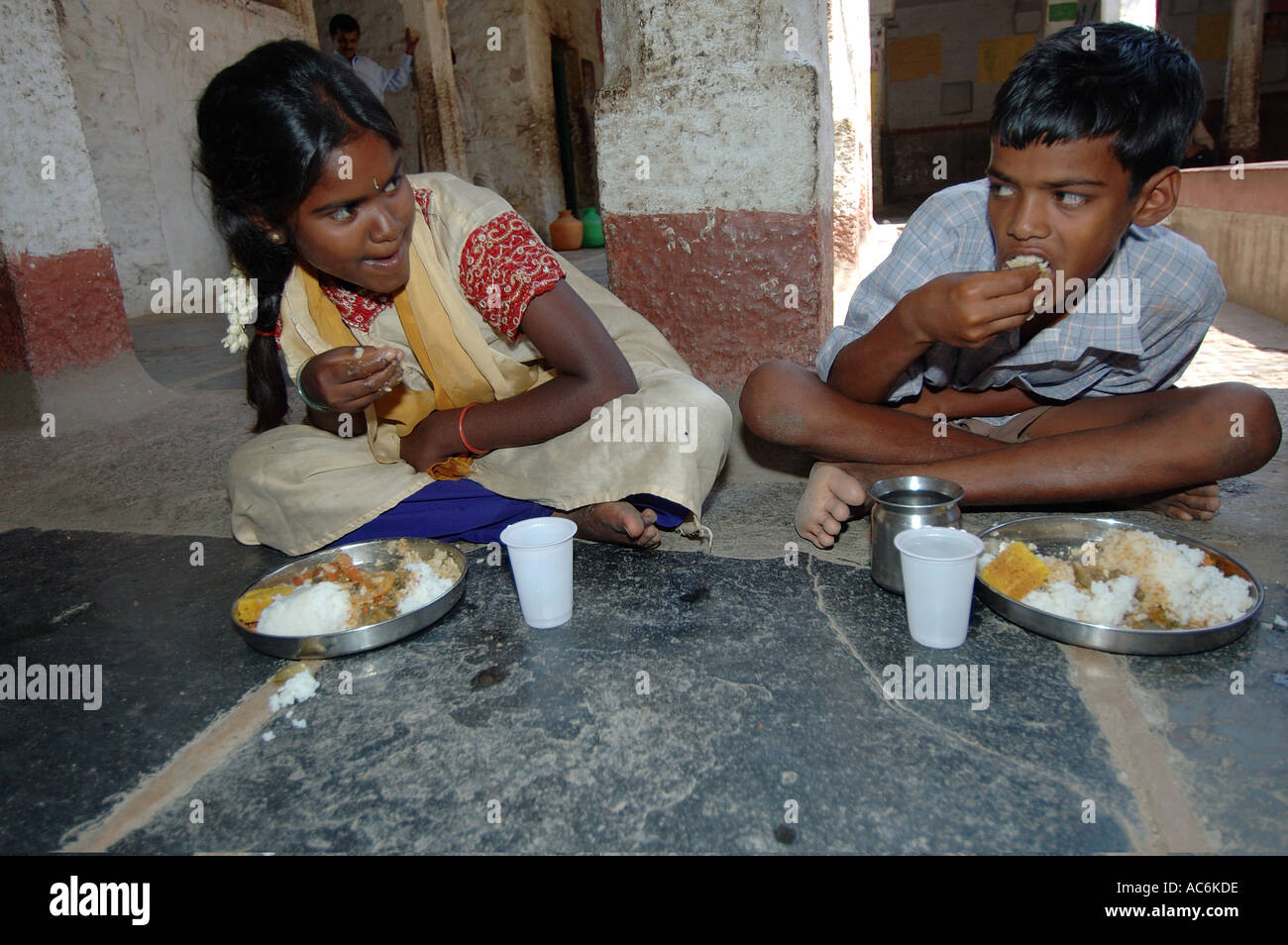 L'école résidentielle l'Andhra Pradesh en Inde Banque D'Images