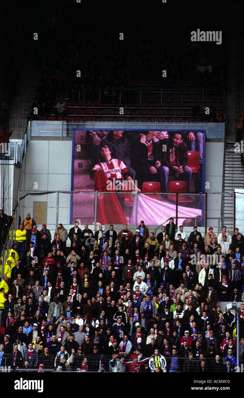 Fans de Football PSV Eindhoven, Hollande. Banque D'Images