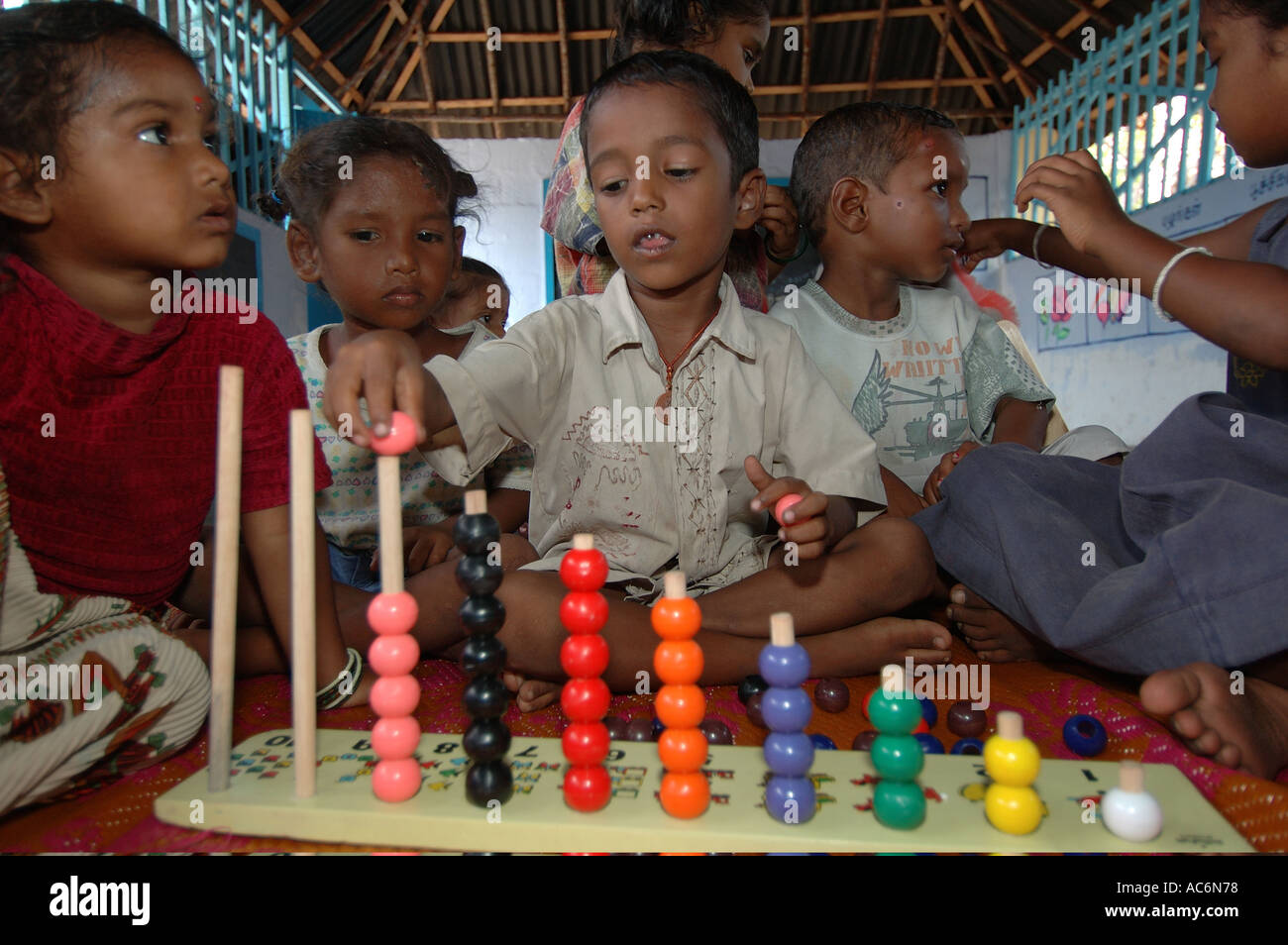 Child Care Centre Tamil Nadu Inde PH Dan White Banque D'Images