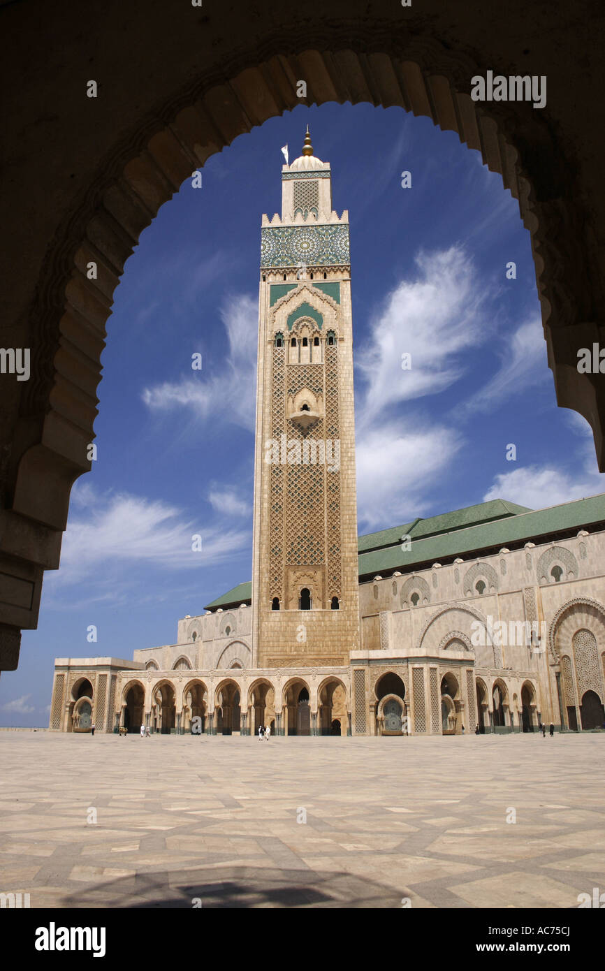 Casablanca,la grande mosquée Banque D'Images