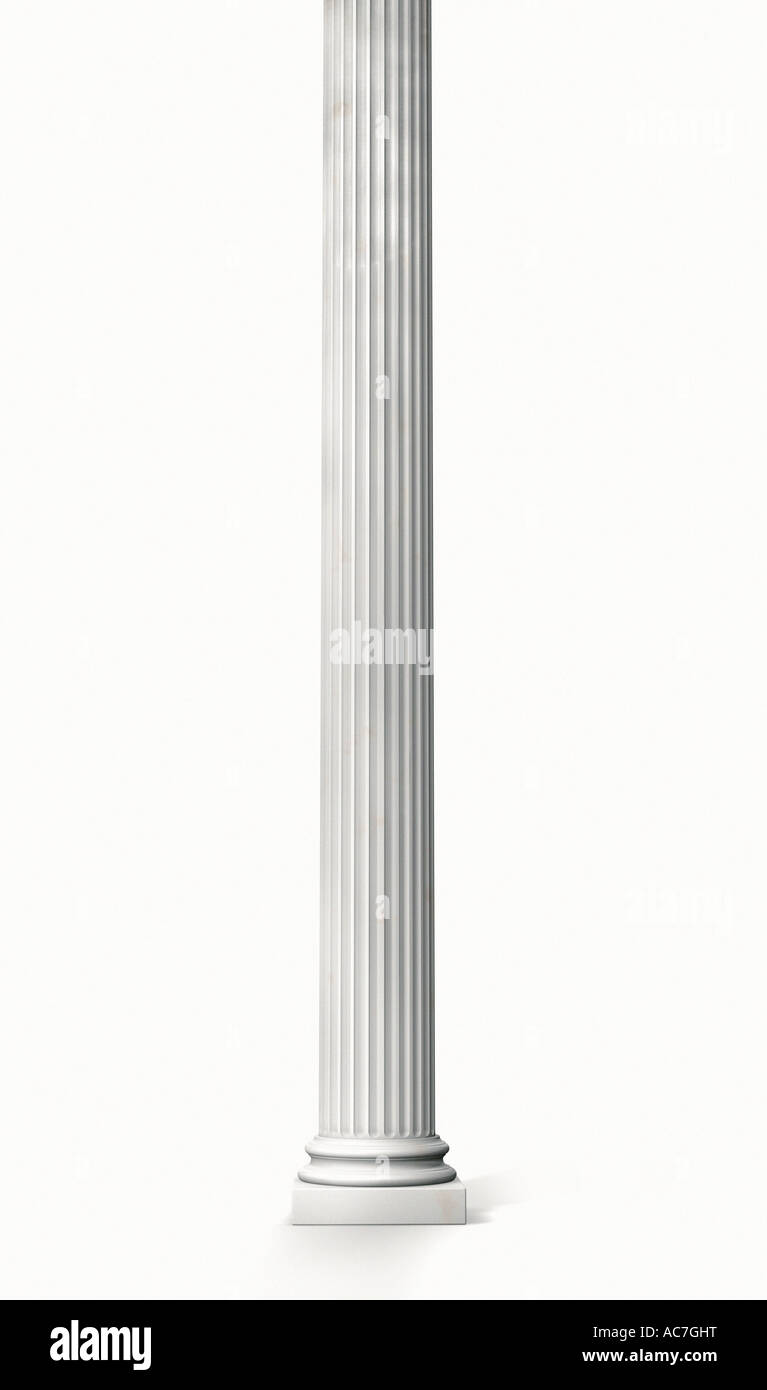 Colonne dorique en pierre blanche Banque D'Images