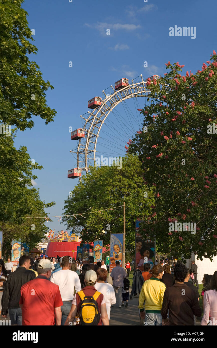 Grande Roue du Prater de Vienne Autriche au printemps Banque D'Images