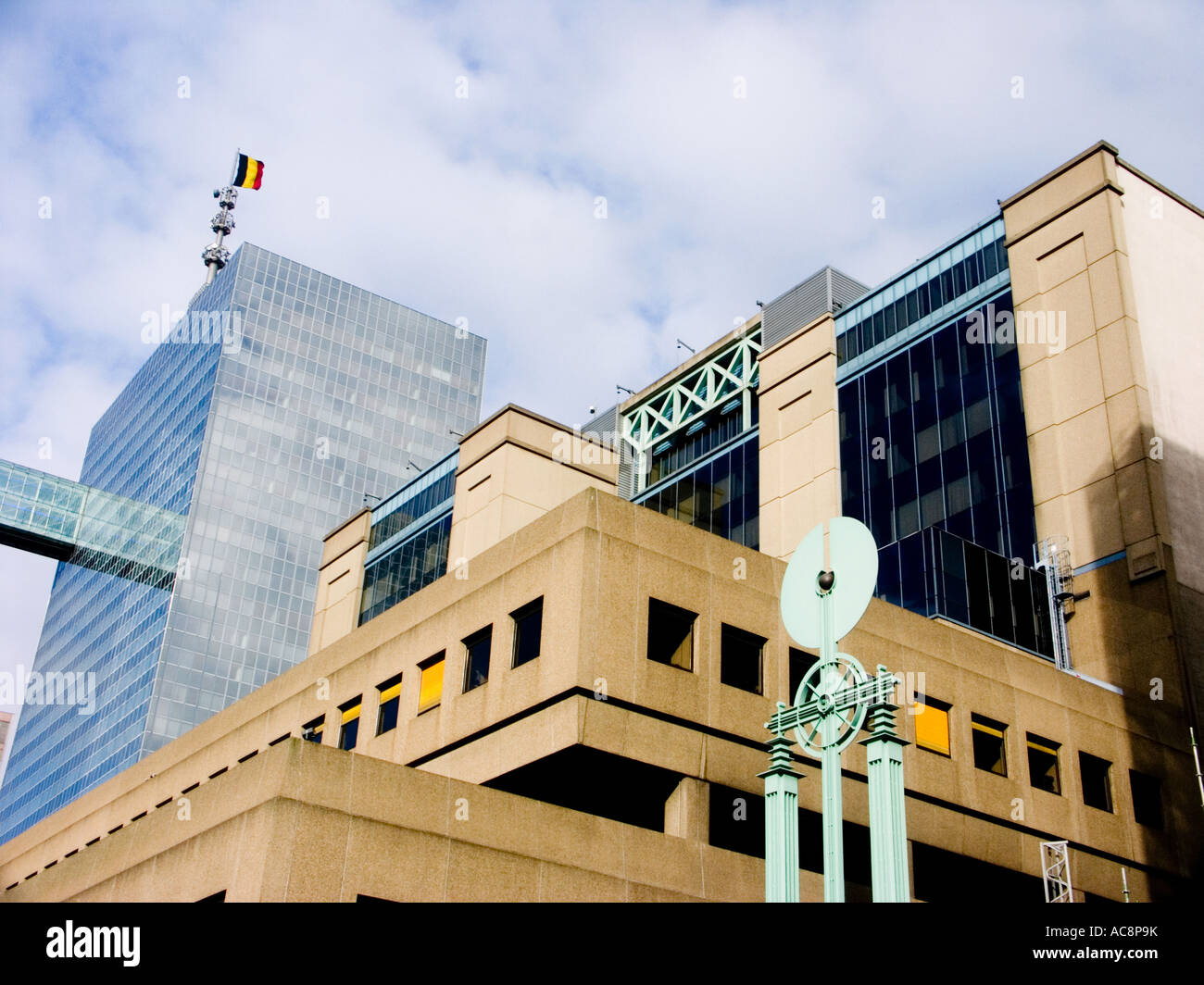 La tour Belgacom de la Gare du Nord Bruxelles Banque D'Images