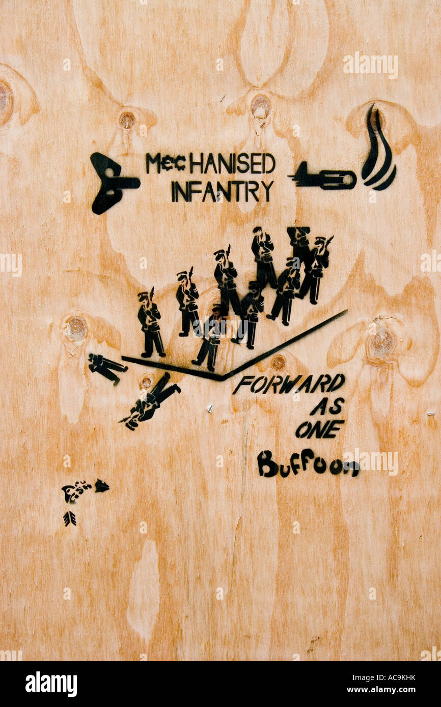 Graffiti humoristique, London, UK Banque D'Images