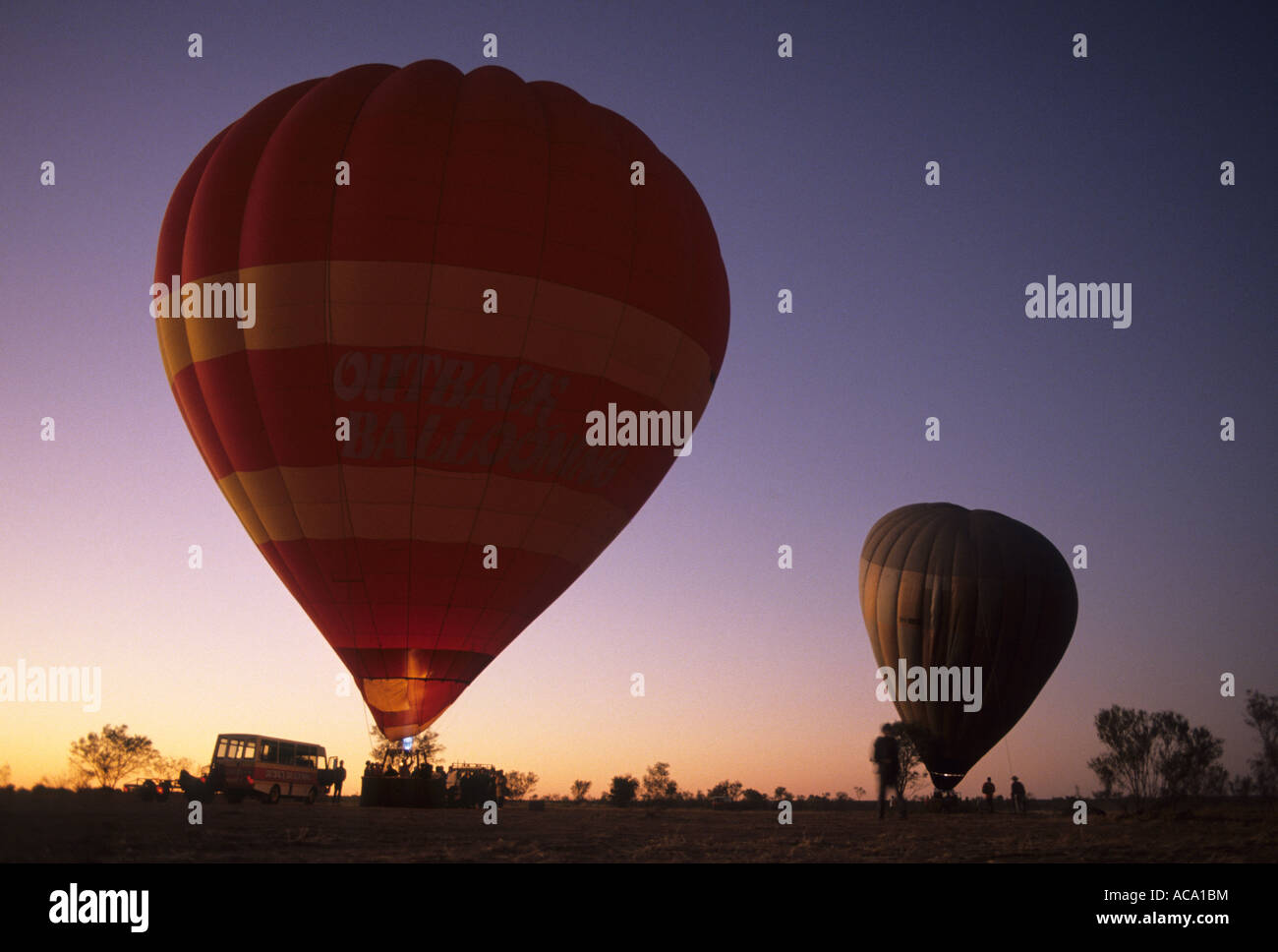 La montgolfière, de l'outback du Territoire du Nord, Australie Banque D'Images