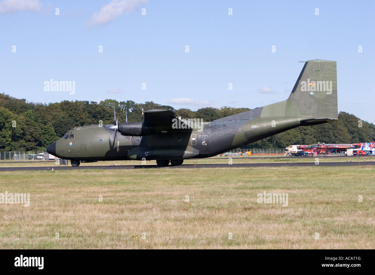 C160 avion à Herculese RAF Leuchars Banque D'Images