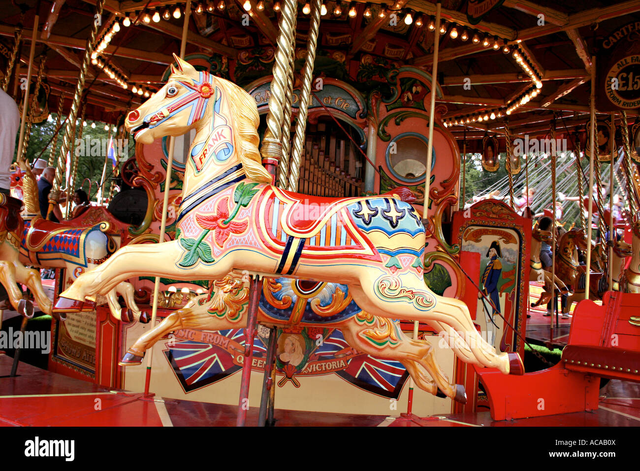 Cheval rond-point Banque D'Images