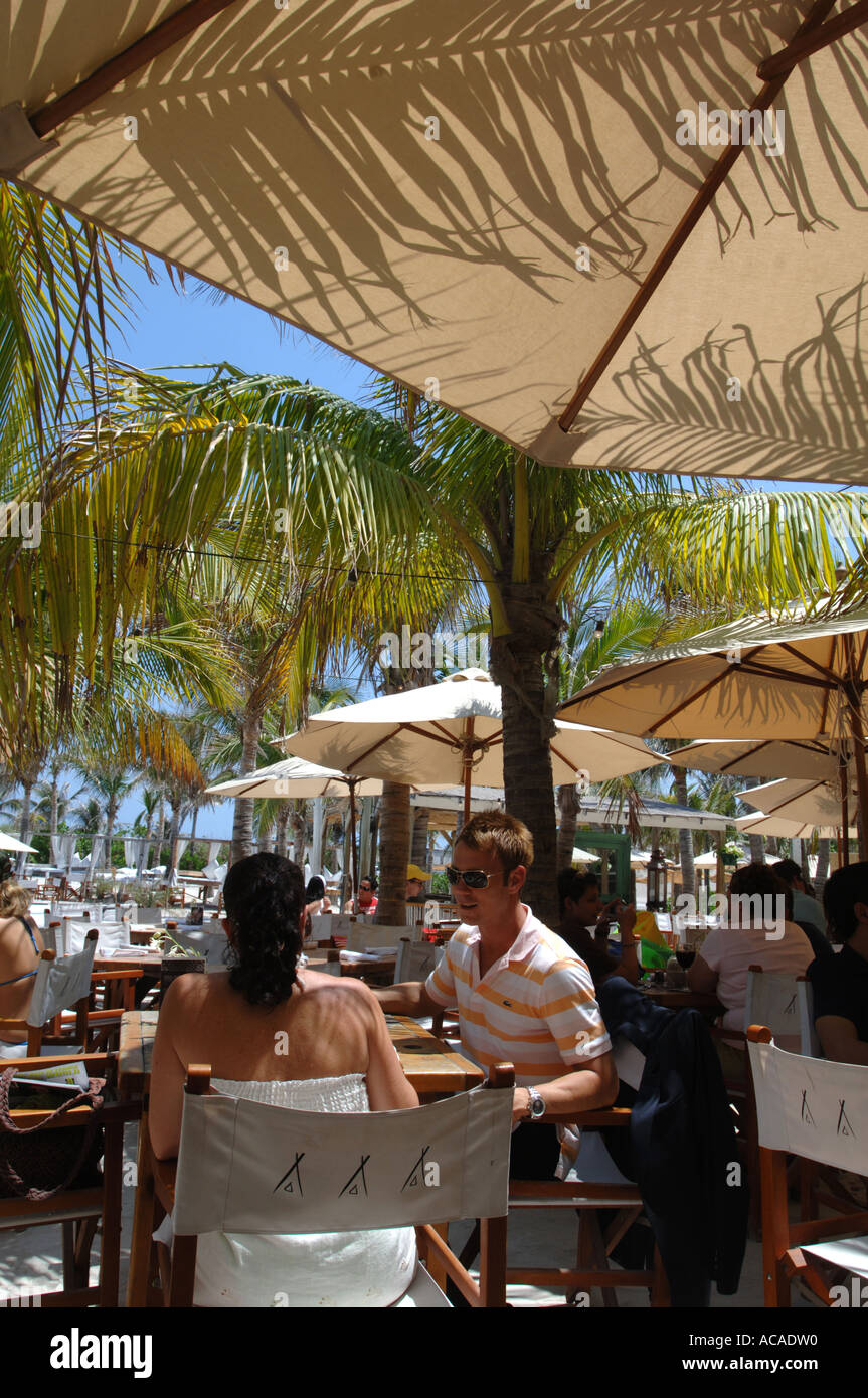 Nikki Beach bar et restaurant sur la zone Art Déco de South Beach South Beach Miami Florida USA Banque D'Images