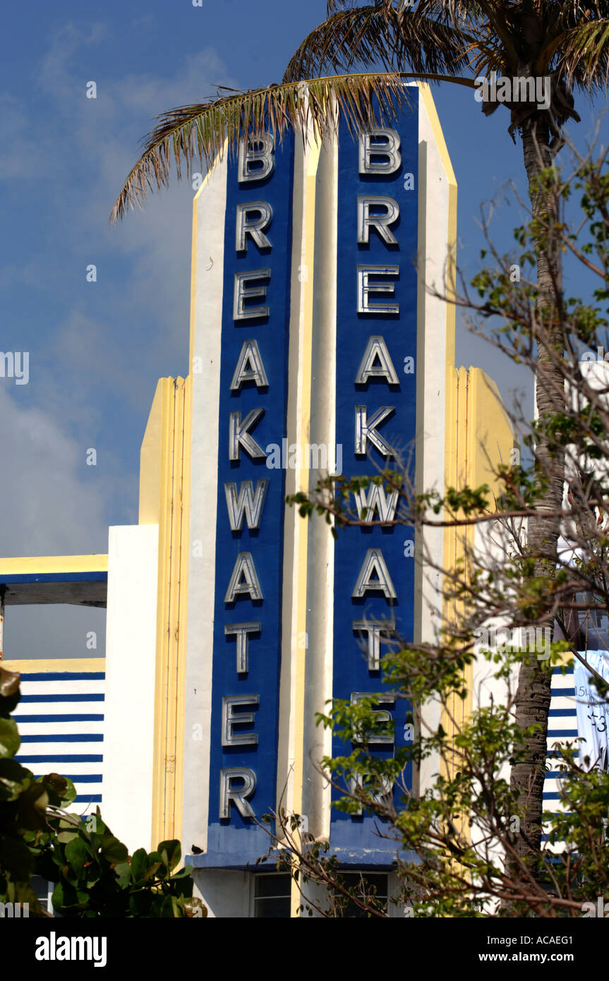 Breakwater Hotel secteur Art déco à South Beach Miami Florida USA Banque D'Images