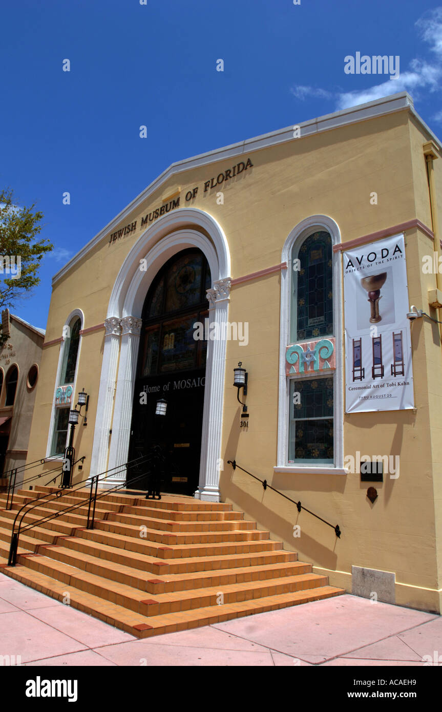 Musée juif de Floride secteur Art déco à South Beach Miami Florida USA Banque D'Images