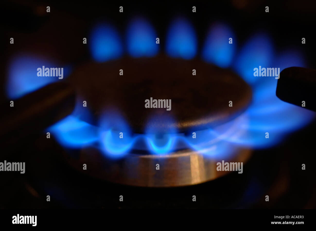 L'anneau de gaz, cuisinière gaz ring Banque D'Images