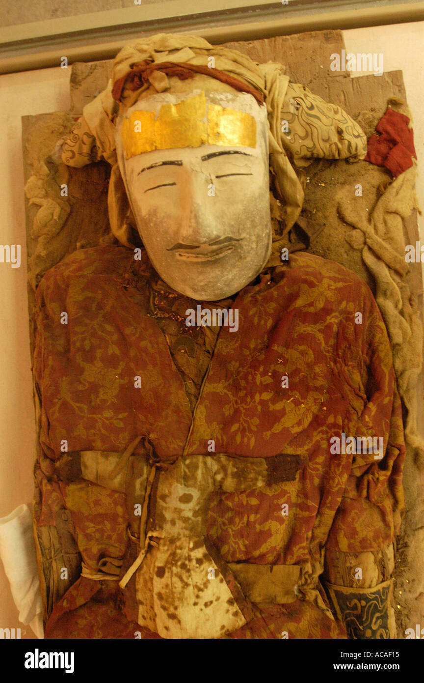 Conservé dans le cadavre du musée régional du Xinjiang Urumqi Chine sur la route de la soie Banque D'Images