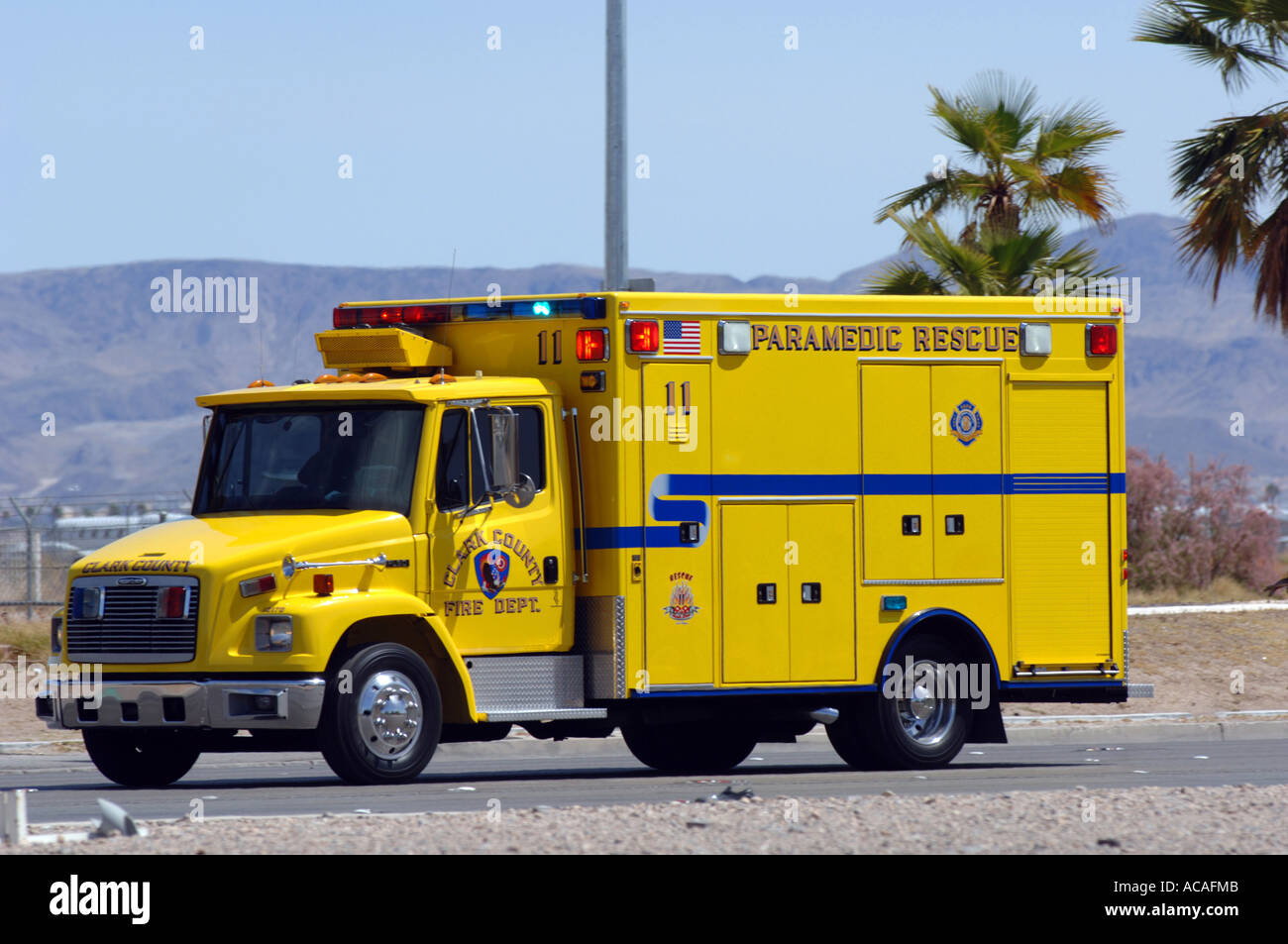 Ambulance ambulancier, USA Banque D'Images