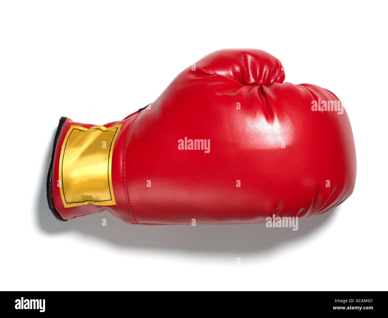 Gant de boxe rouge gant mitaine isolée du pouce doigt protection des mains Banque D'Images