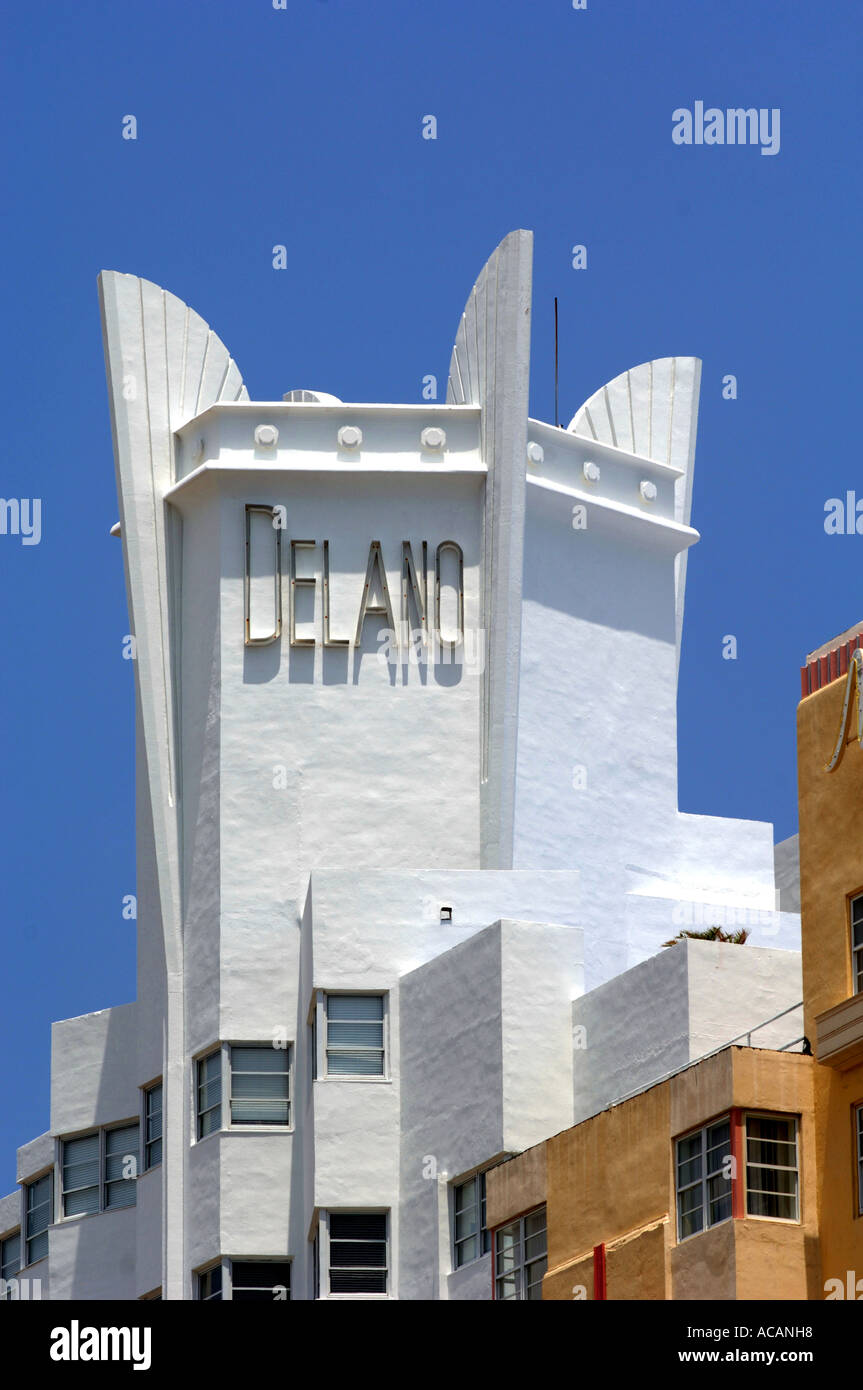 Delano Miami Floride bâtiment secteur Art Déco USA Banque D'Images