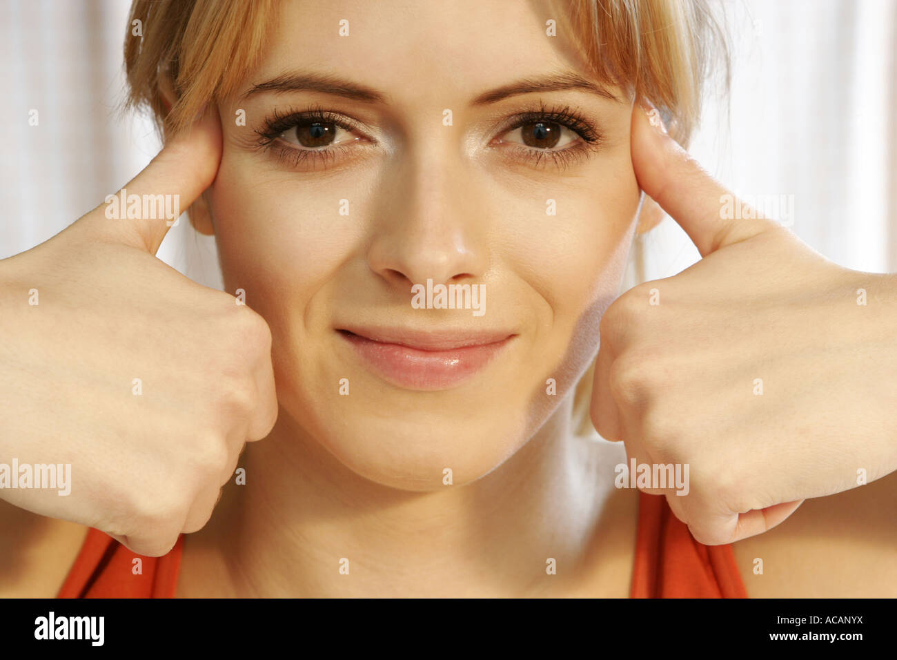 L'acupressure therapy médecine alternative Banque D'Images