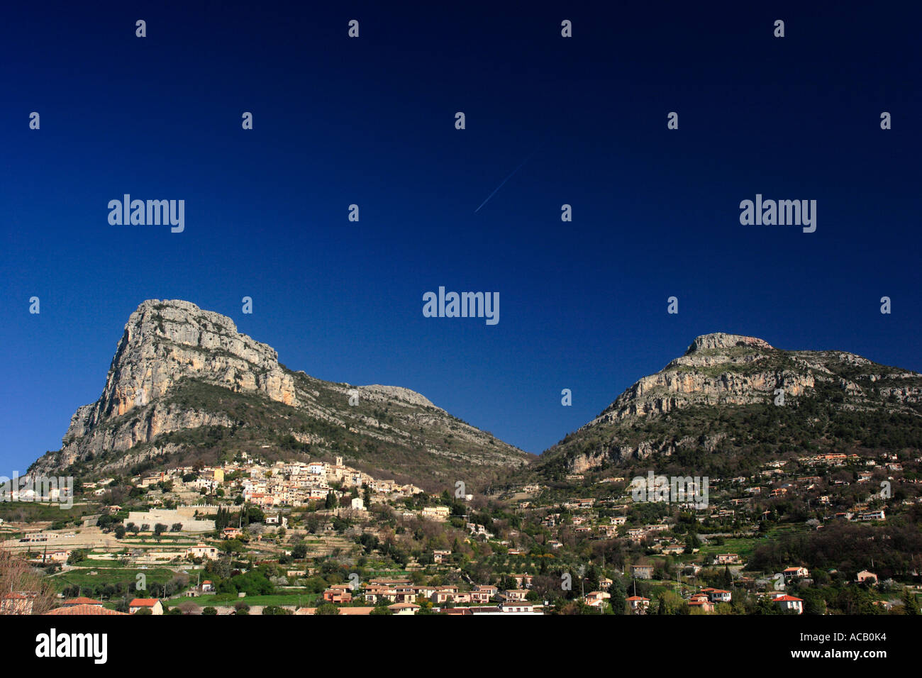 Un site d'escalade Le Baou de St Jeannet près de Nice Banque D'Images