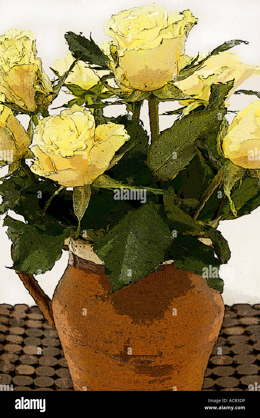 Roses illustraion Banque D'Images