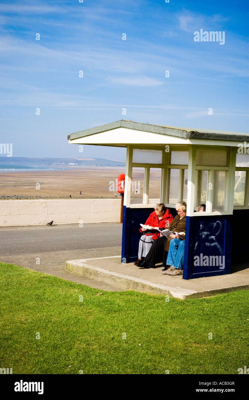 Abri de bord de mer Banque D'Images