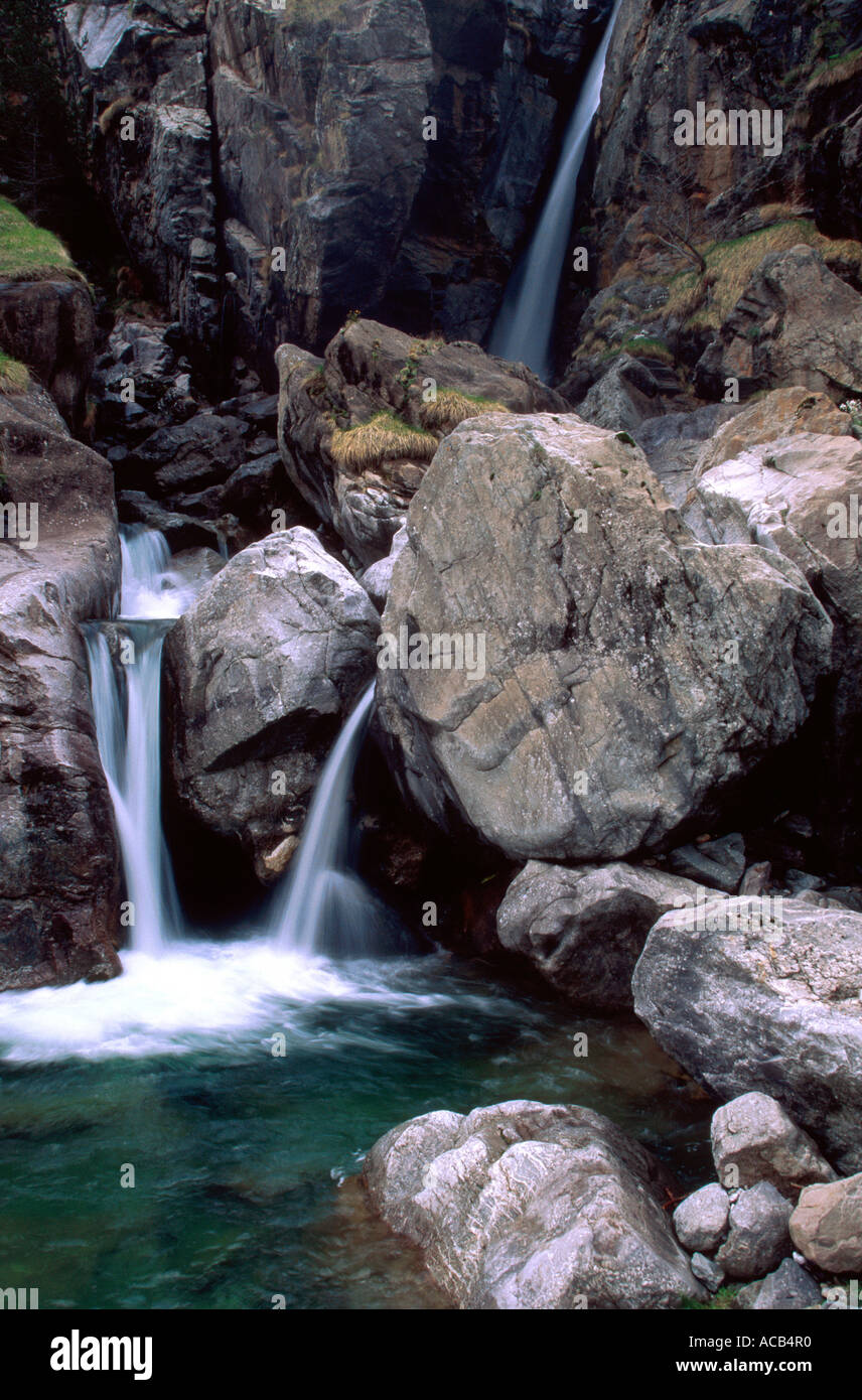 Ray cascades près de Saint Martin Vésubie, Alpes Maritimes France Banque D'Images