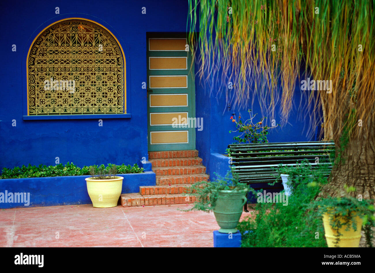 Le peintre maison Majorelle à Marrakech Maroc Banque D'Images