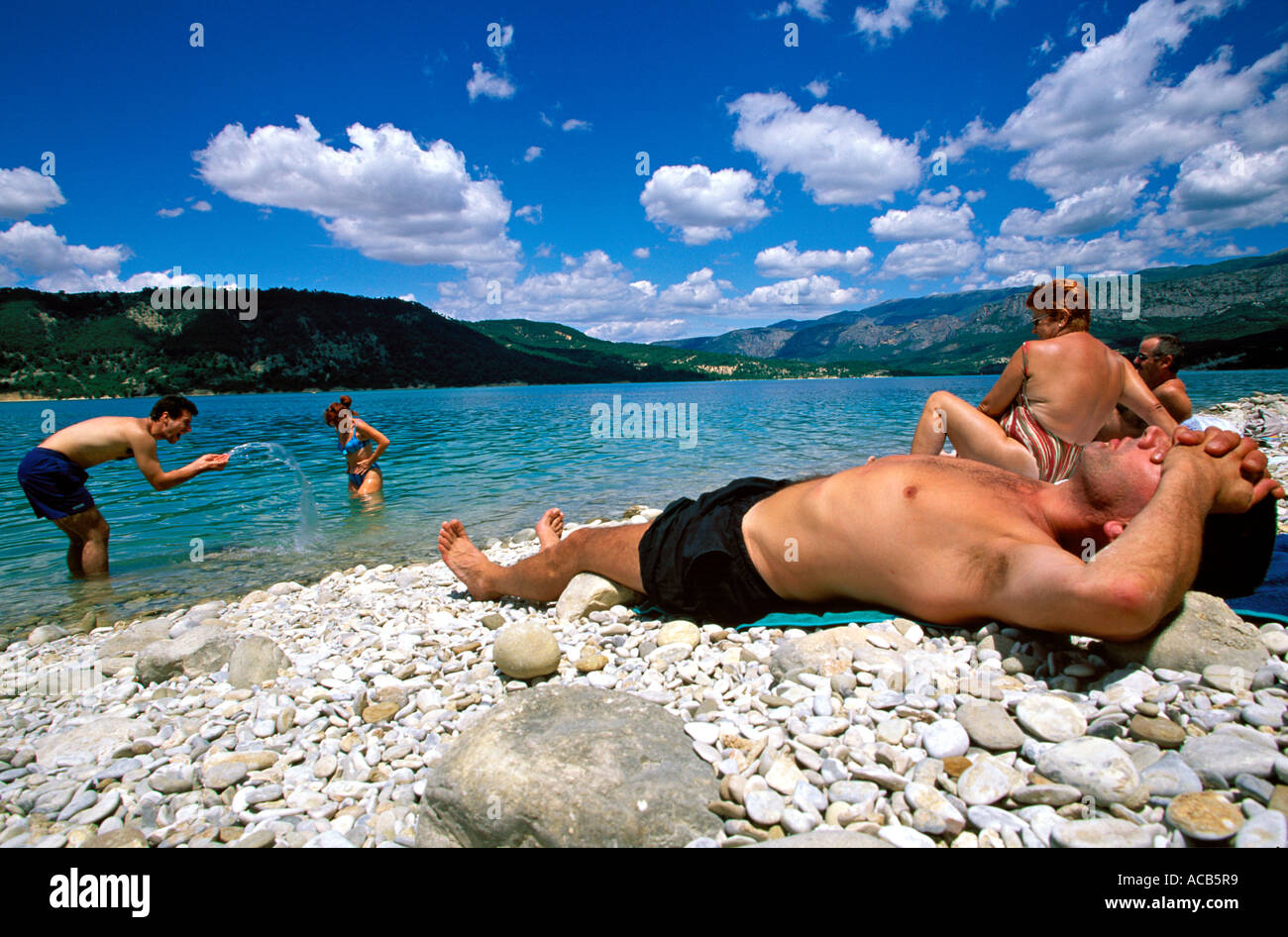 Lac Sainte Croix Alpes de Haute Provence France Banque D'Images