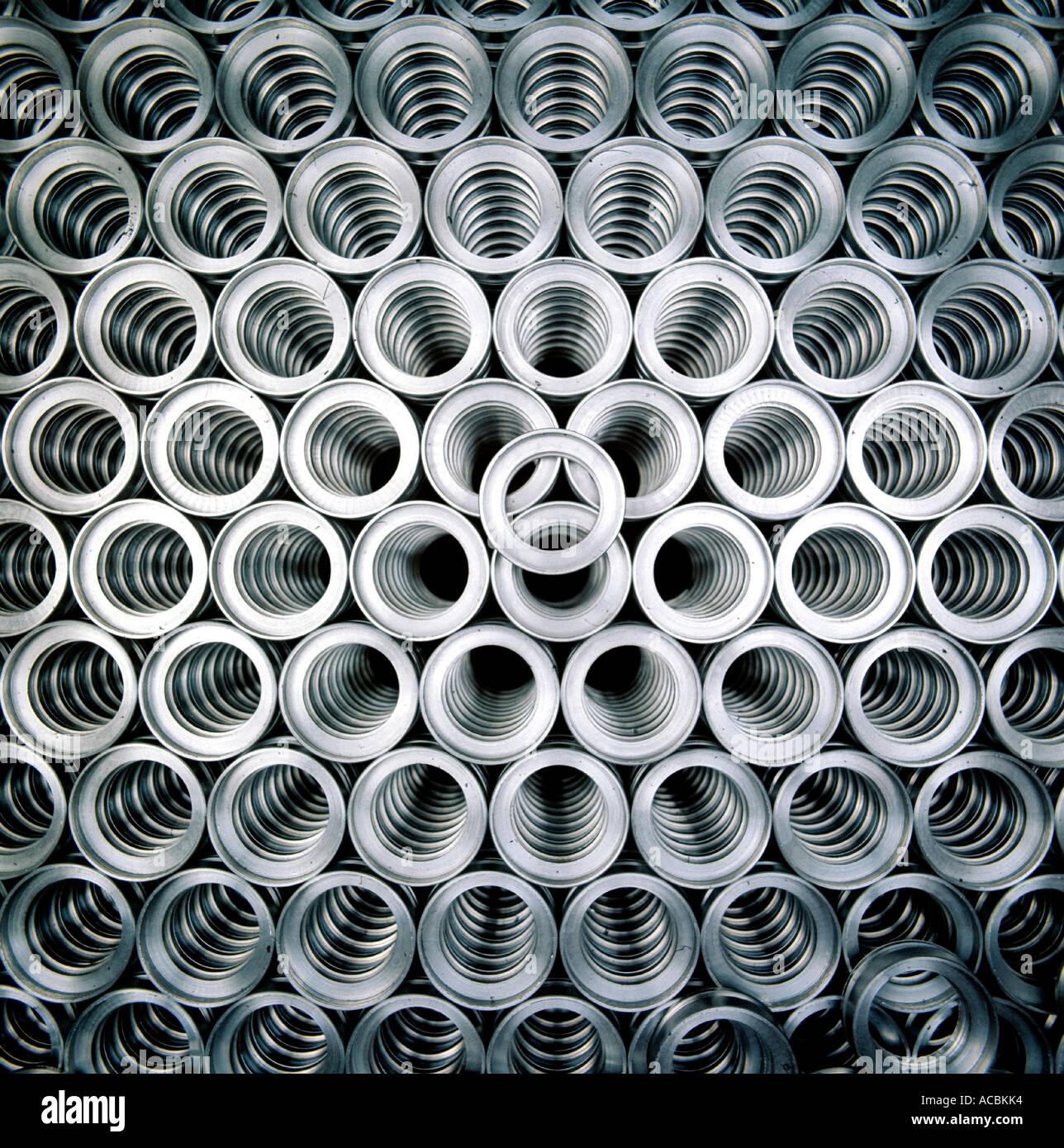 Produits semi-finis de bagues en acier Banque D'Images