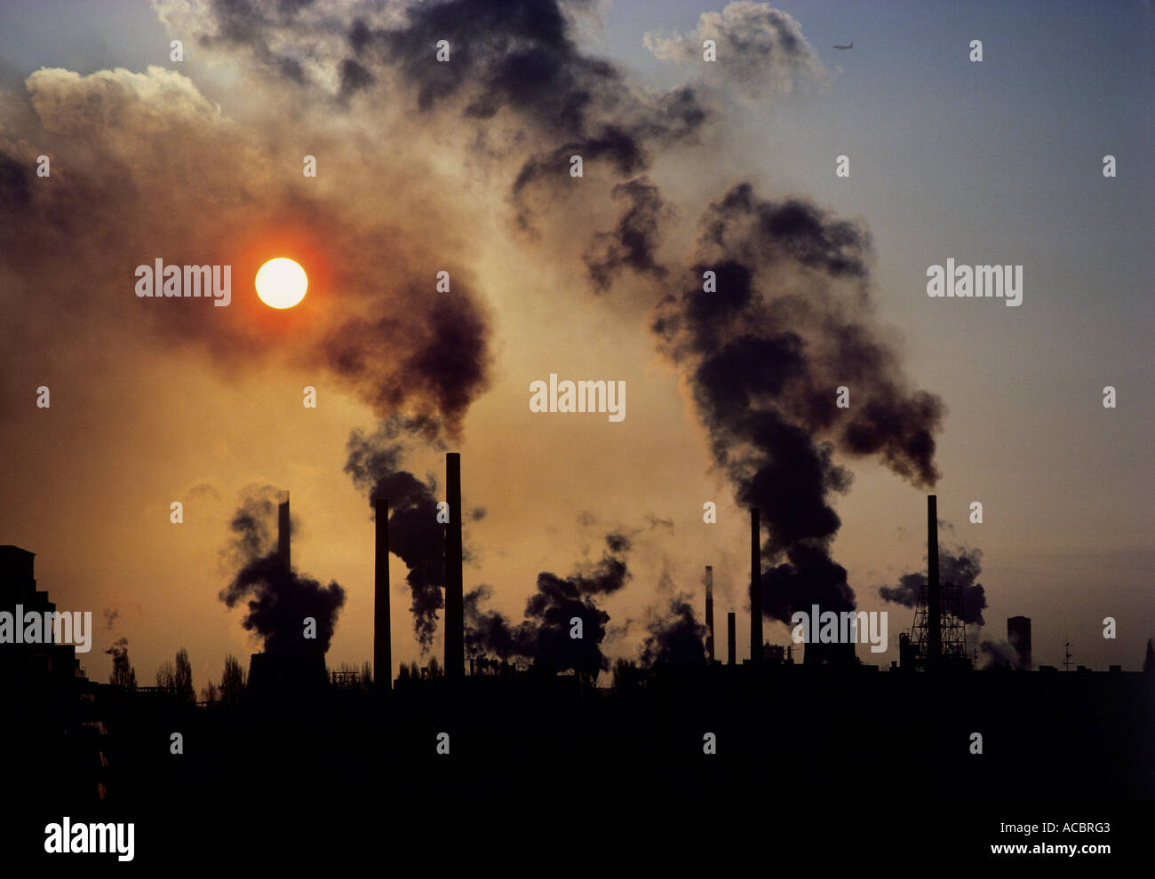 Les concentrations toxiques de haut niveau et la pollution de l'air particules micro Banque D'Images