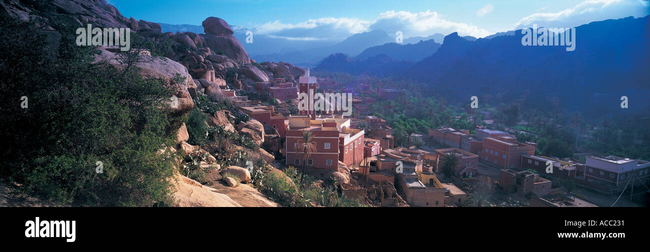 Paysage d'Afrout Maroc Banque D'Images