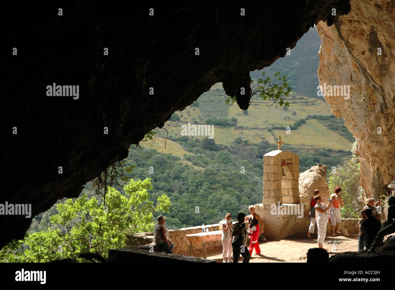 Agia Sophia caverne dans la gorge de Topolia sur l'île de Crète, Grèce Banque D'Images