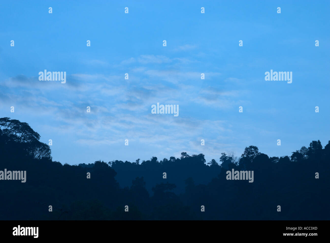 Le bleu ciel du soir Banque D'Images