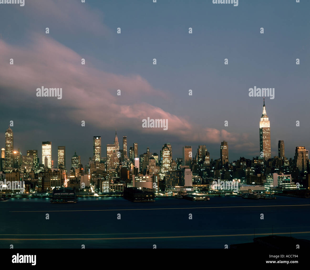 New York City skyline en fin d'après-midi Banque D'Images