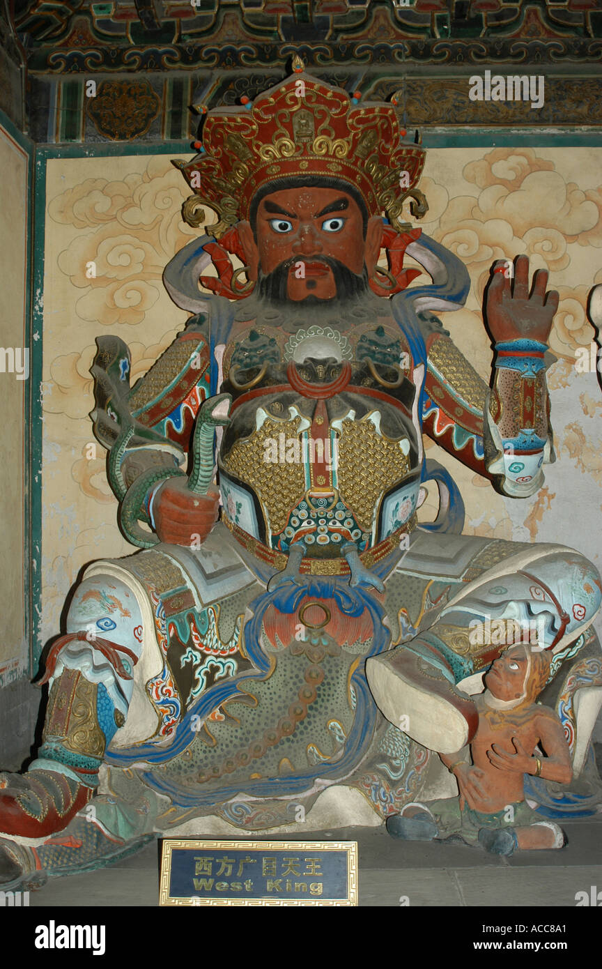 Ancien Roi colorés divinité en Chine Banque D'Images