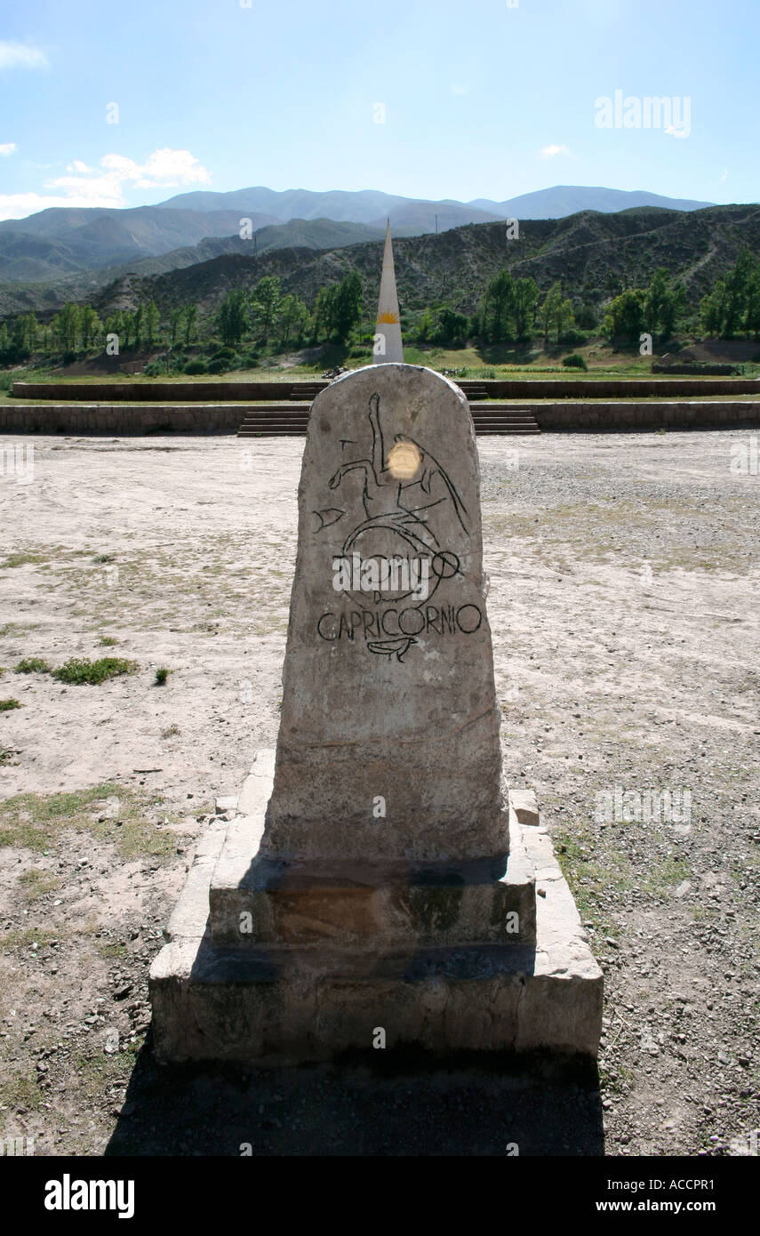 Tropique du Cancer monument au nord de Jujuy, Argentine Banque D'Images