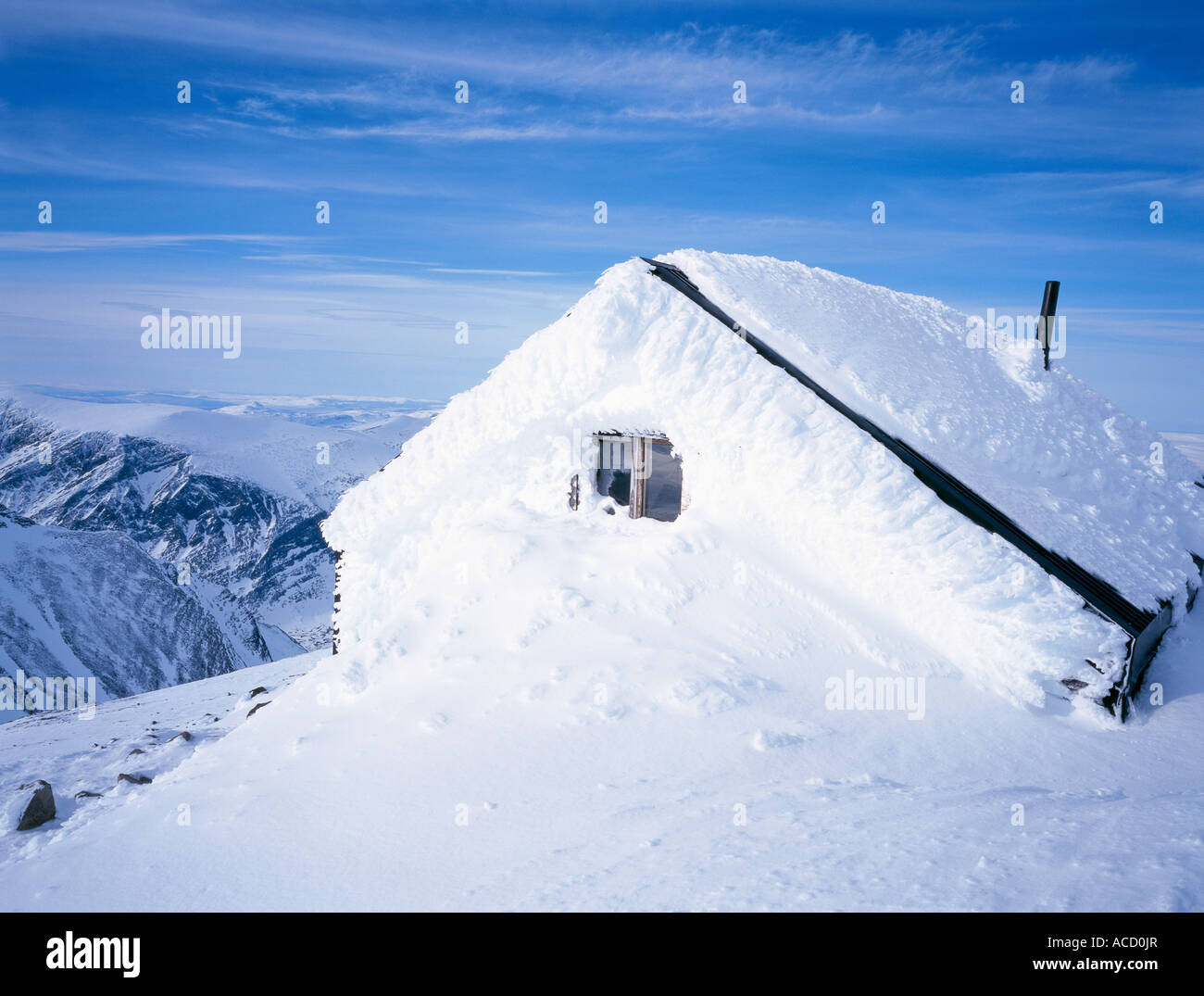 Une chute dans la cabine. Banque D'Images