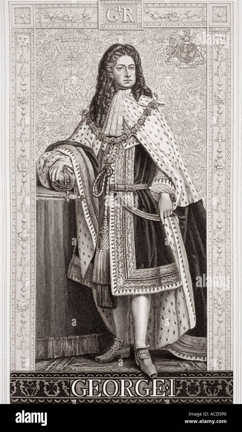 George I, Georg Ludwig, 1660 - 1727. Roi Et Électeur de Hanovre, 1698 - 1727 et roi de Grande-Bretagne et d'Irlande, 1714 - 1727. Banque D'Images