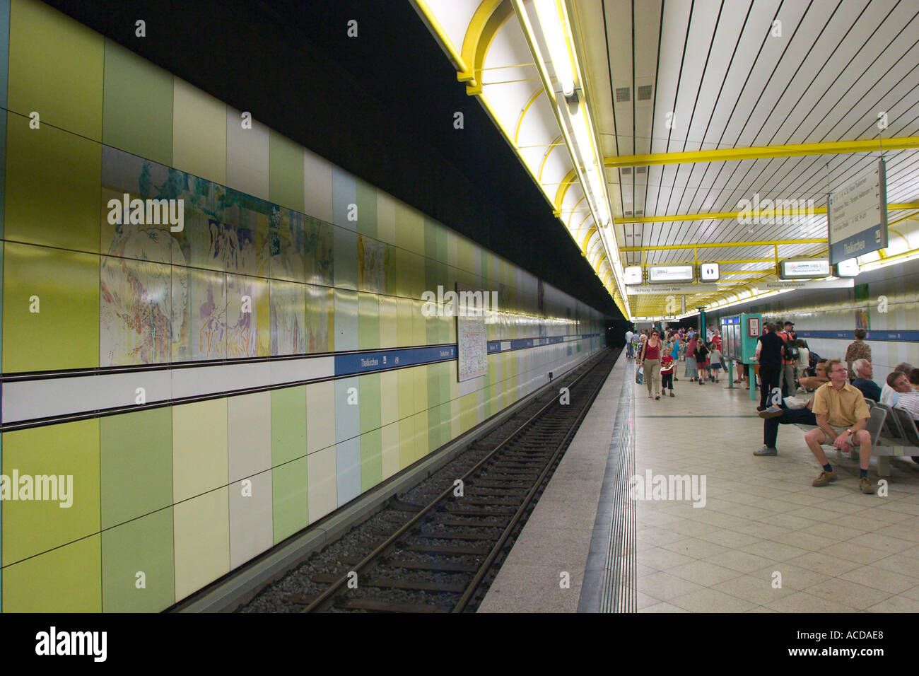 U Bahnhof Thalkirchen München Bayern Munich en Bavière Banque D'Images