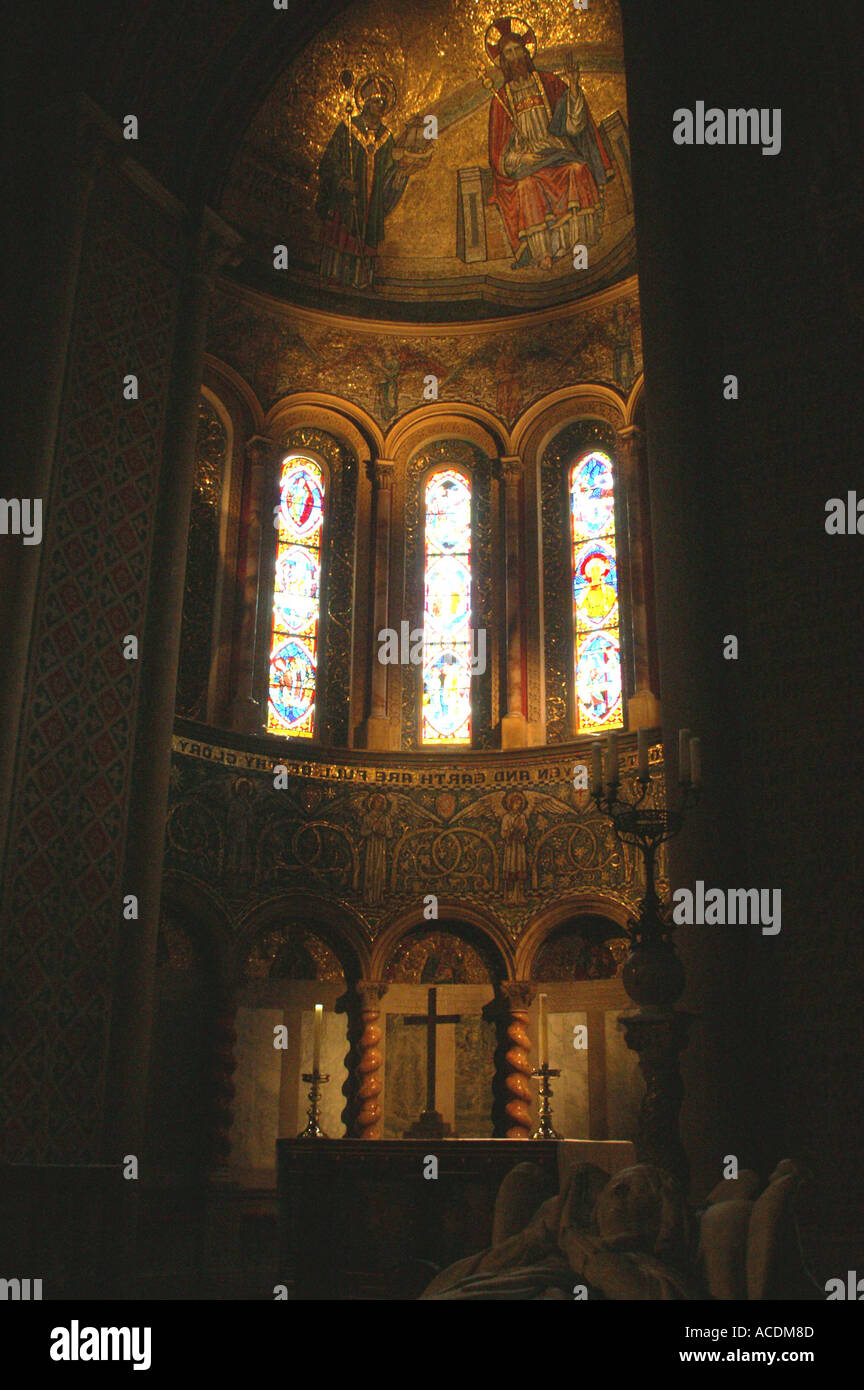 L'intérieur peint de l'église à Wilton dans le Wiltshire England Royaume-Uni Royaume-Uni Grande-bretagne Go Europe Banque D'Images