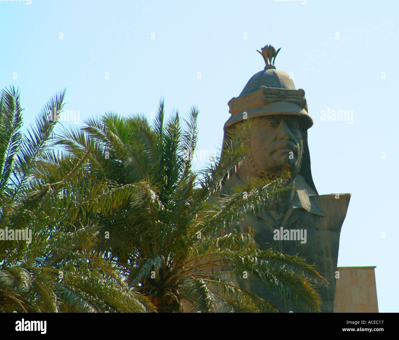 L'Iraq grande statue à Saddam Hussein Bagdad palace zone verte Banque D'Images