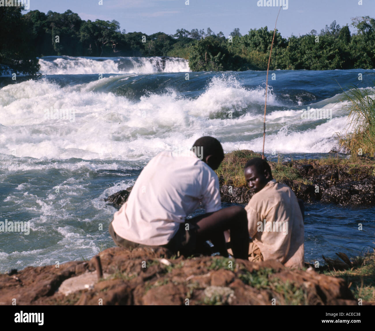 Chutes de Bujagali en Ouganda Banque D'Images