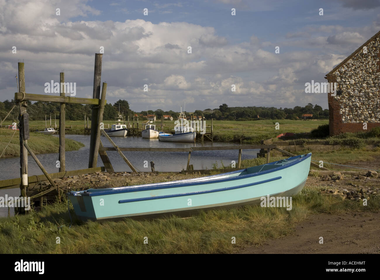 Le joli village côtier de Thornham Staithe près de Hunstanton à Norfolk Banque D'Images