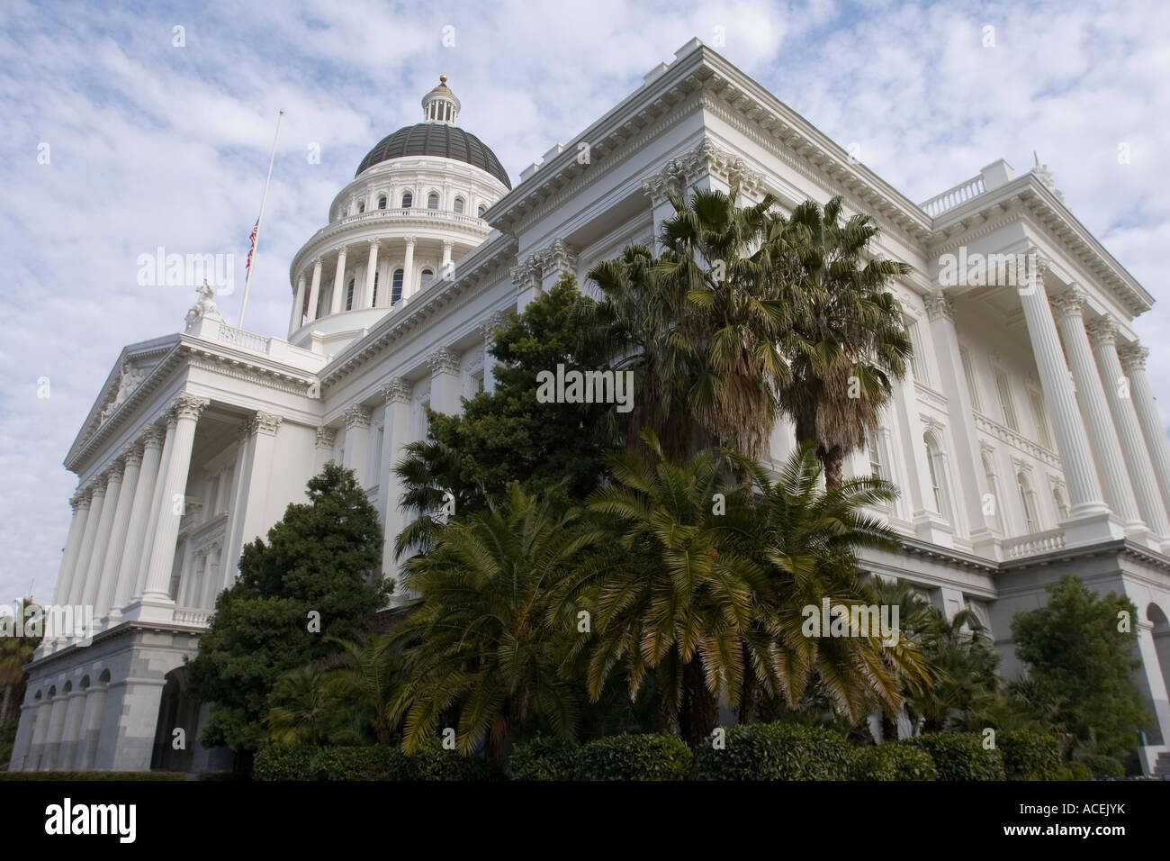 L'extérieur de la California State Capitol building ou statehouse du coin à Sacramento Banque D'Images