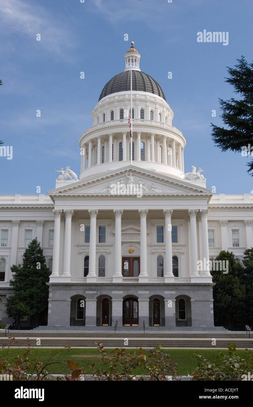 L'avant de la California State Capitol building ou statehouse à Sacramento Banque D'Images