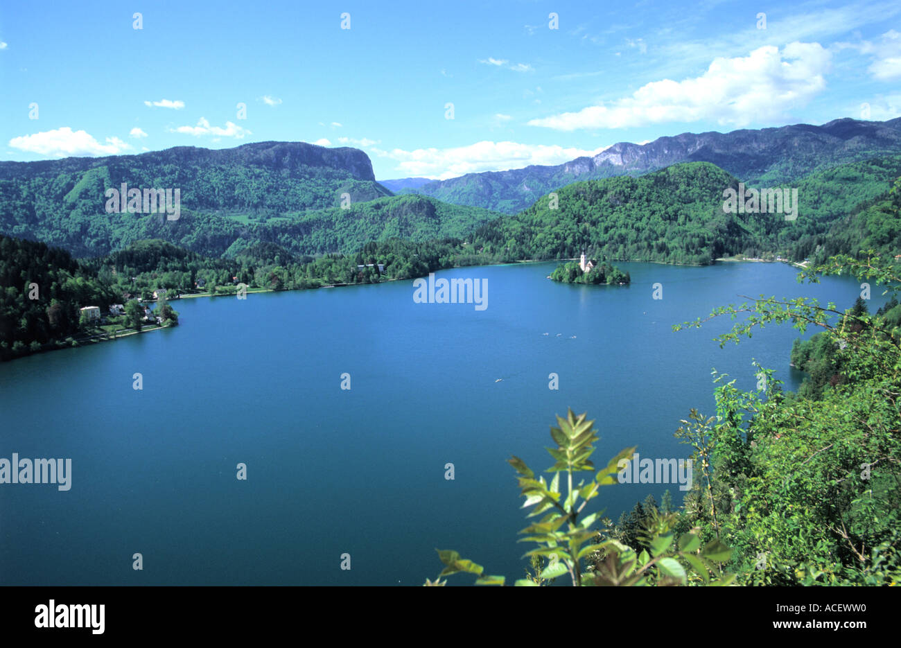 De pittoresque lac de Bled en Slovénie Banque D'Images