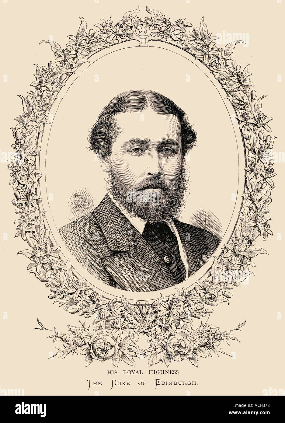 Le prince Alfred, duc d'Édimbourg et de Saxe COBOURG GOTHA, 1844 - 1900. Banque D'Images
