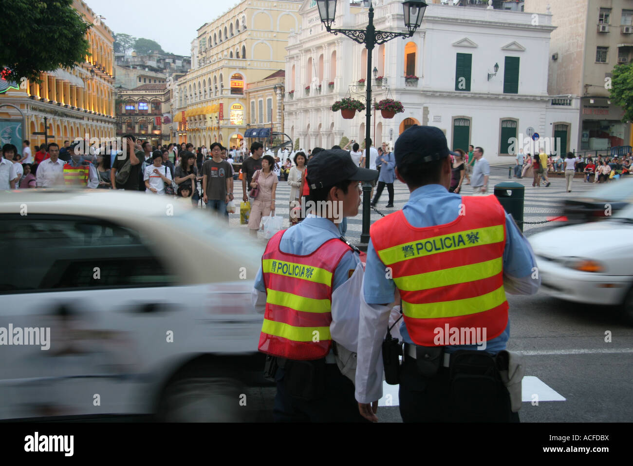 La police le droit de trafic à Macao, Chine Banque D'Images