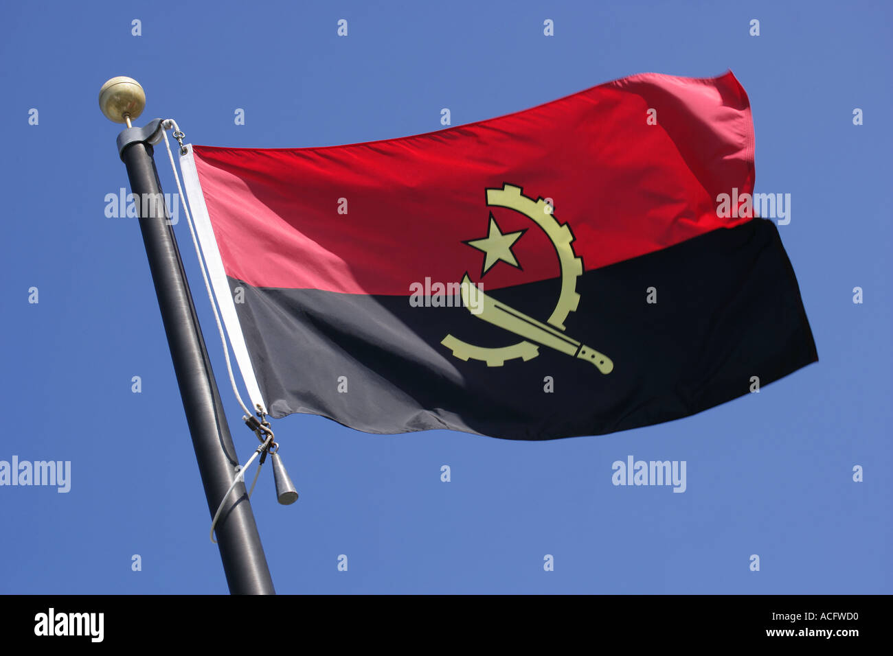 Drapeau de l’Angola Banque D'Images