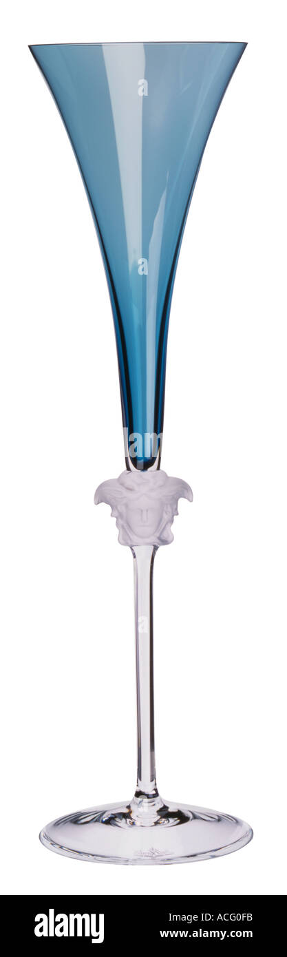 Flûte à champagne en verre verre à boire Banque D'Images