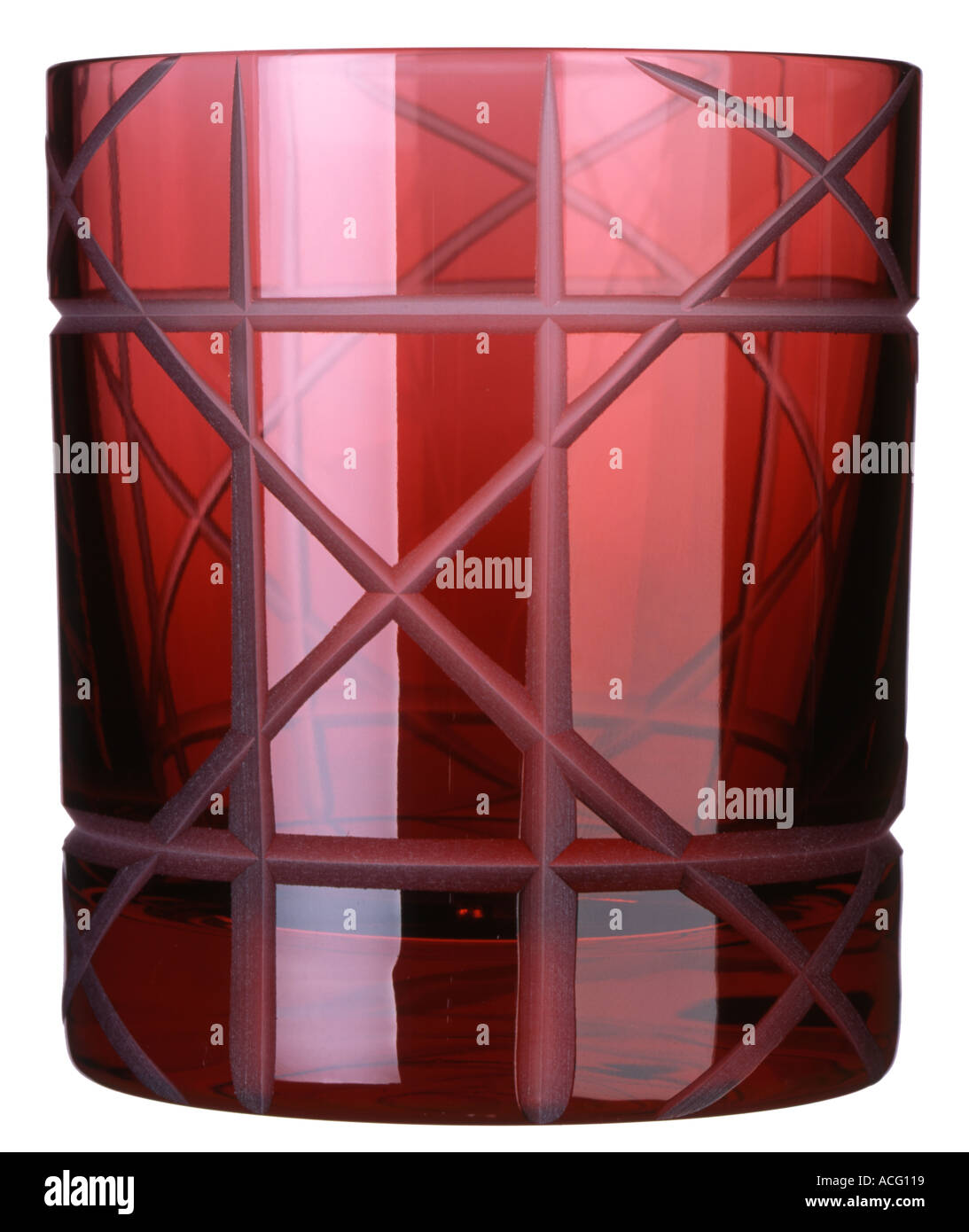 Verre rouge Banque D'Images